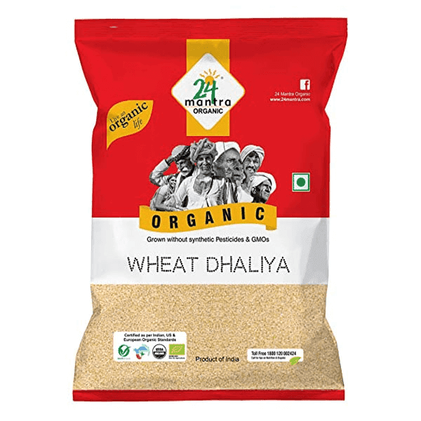 24 mantra organic wheat dhaliya 500 gm