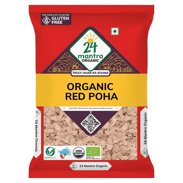 24 mantra organic red poha 500 gm