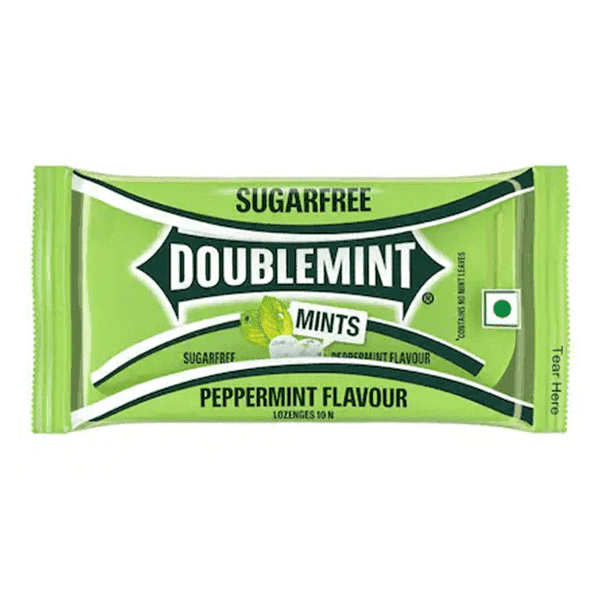 wrigley's doublemint sugar free peppermint flavour mints 3.2 gm