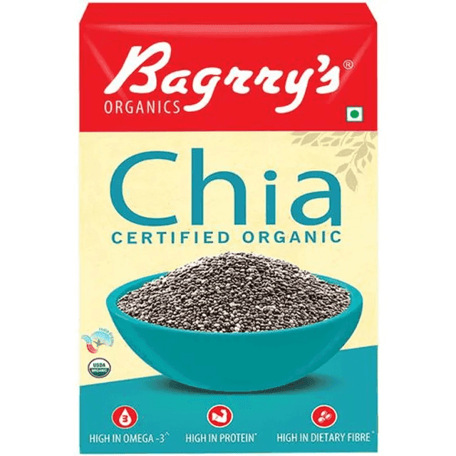 bagrry's organic chia seeds 150 gm (box)