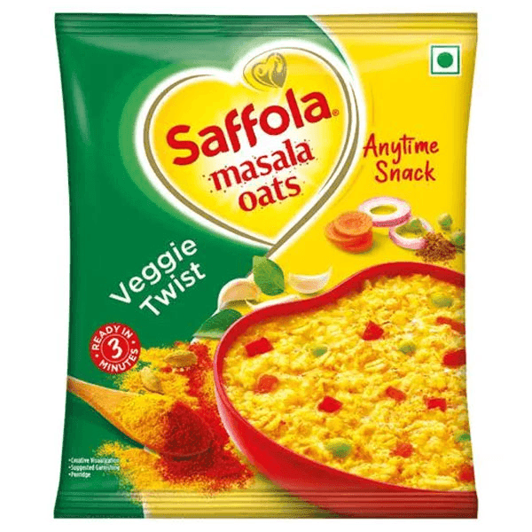 saffola veggie twist masala oats 38 gm