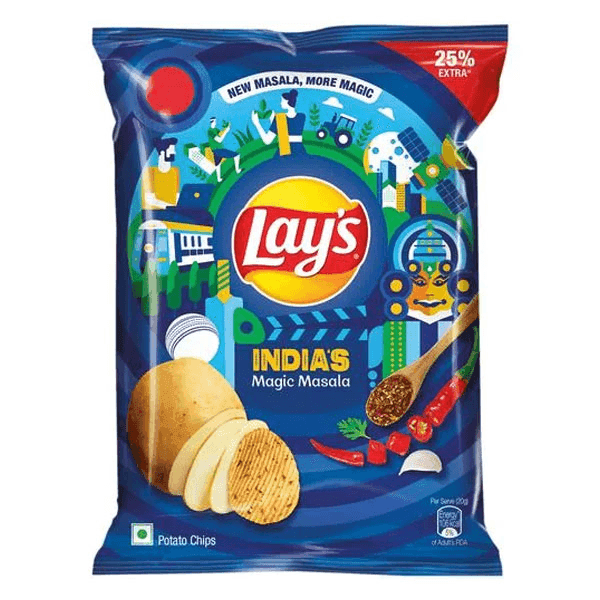 lay's india's magic masala potato chips 48 gm