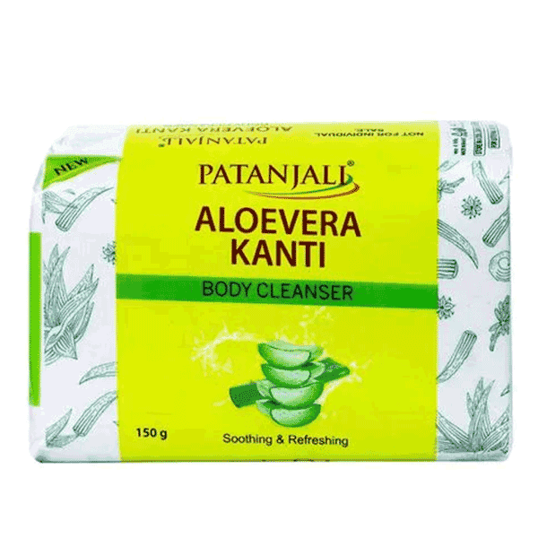 patanjali aloevera kanti body cleanser (soap) 150 gm