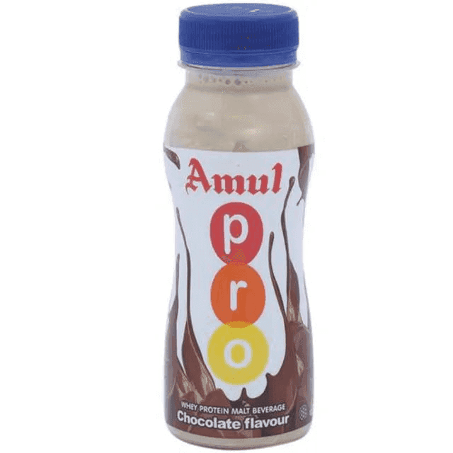 amul pro chocolate flavour drink 200 ml (bottle)