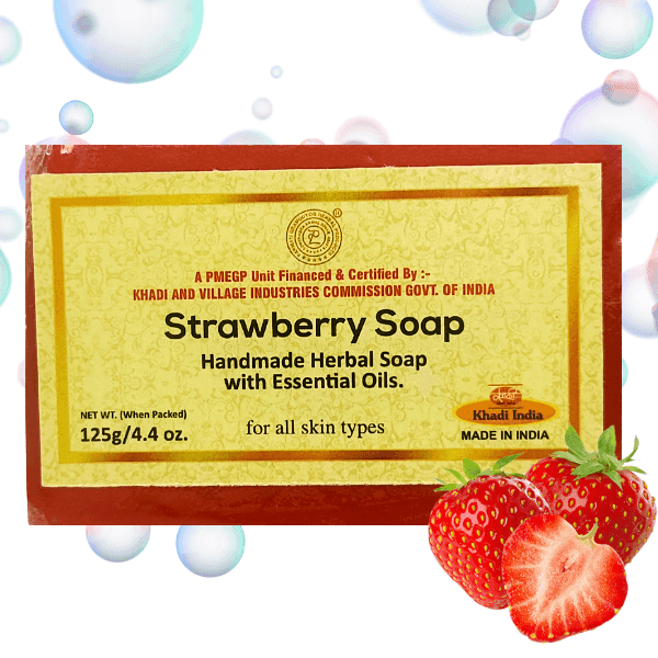 khadi strawberry soap 125 gm
