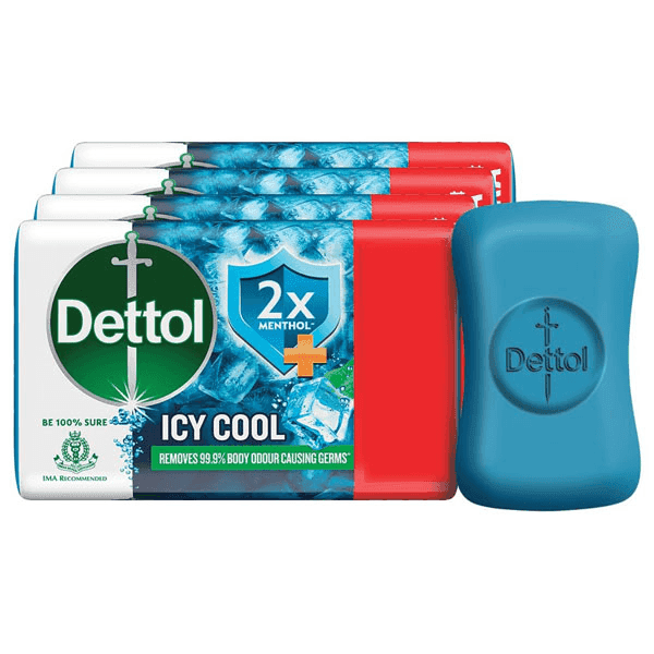 dettol menthol icy cool soap set 5*100 gm