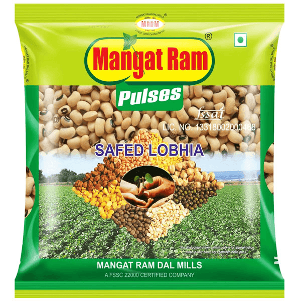 mangat ram safed lobhia 500 gm