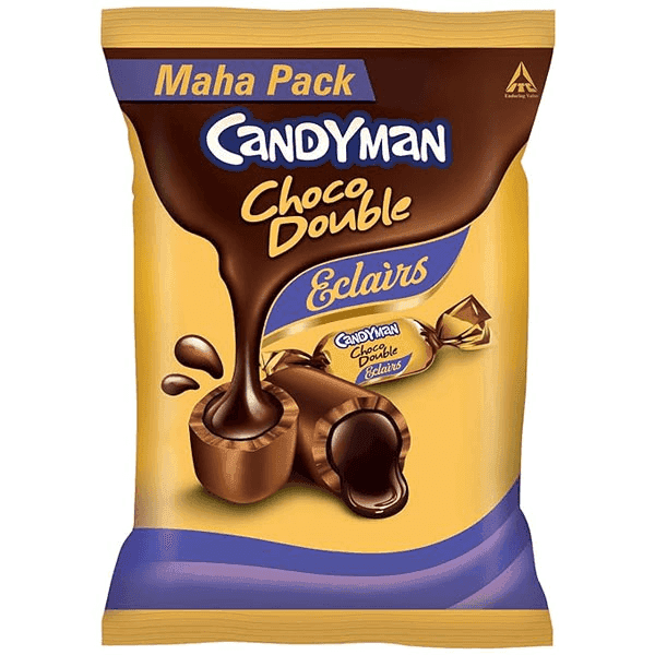candyman choco double eclairs toffee 370 gm