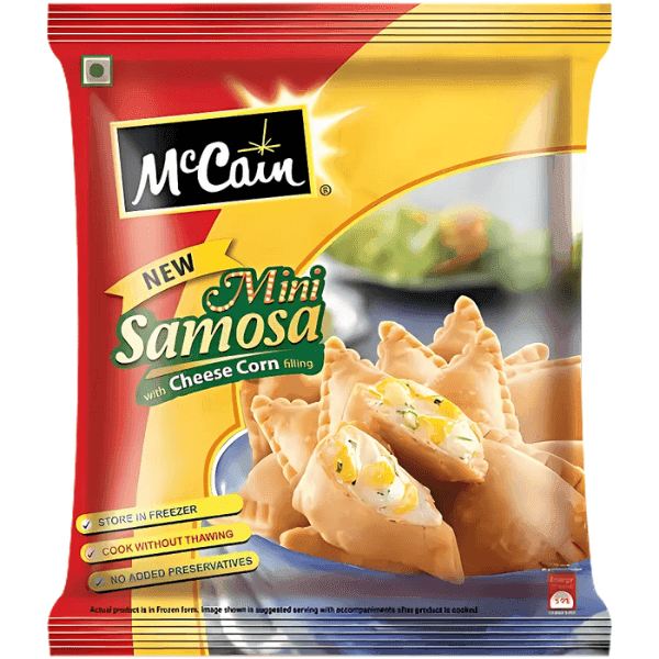 mccain mini samosa with cheese corn filling 240 gm