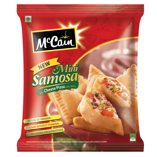 mccain mini samosa with cheese pizza style filling 240 gm