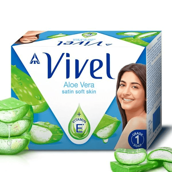 vivel aloe vera satin soft skin soap set 5*100 gm