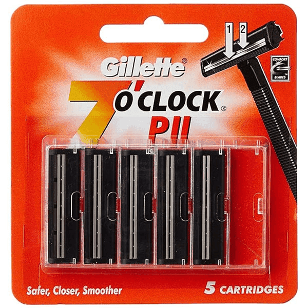 gillette 7 o'clock pll 5 cartridges