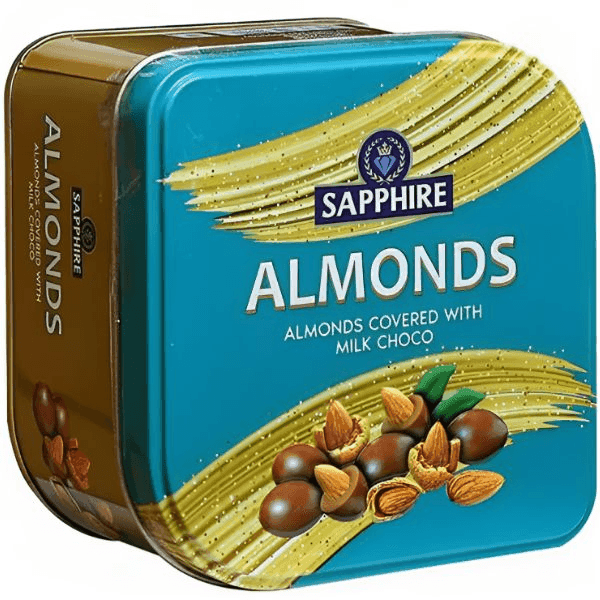 sapphire almonds (almonds covered with milk choco) 90 gm