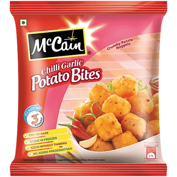 mccain chilli garlic potato bites 1.24 kg
