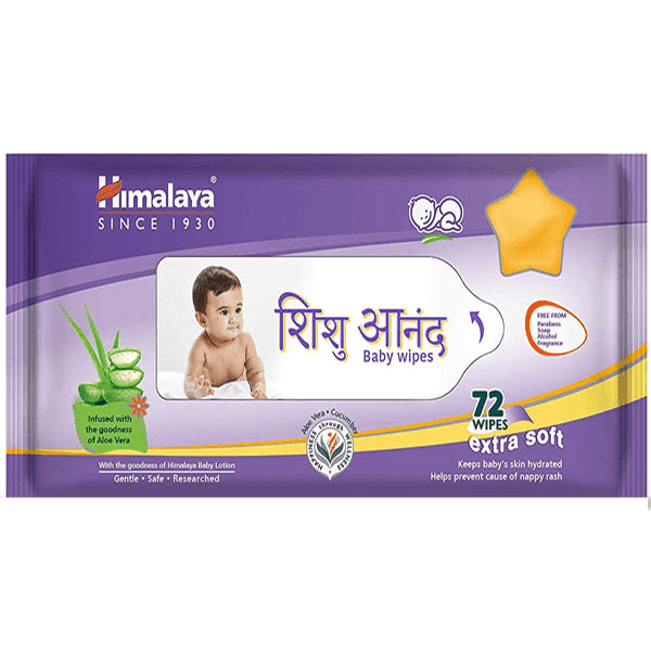 himalaya shishu anand baby wipes 72 pcs