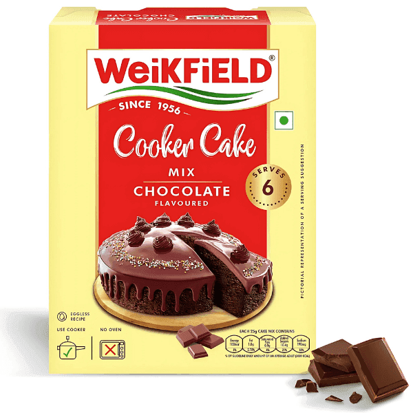weikfield cooker cake mix chocolate flavoured 150 gm