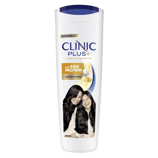 clinic plus strength & shine with egg protein shampoo 355 ml
