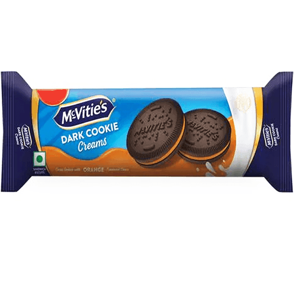 mcvitie's dark cookie creams orange biscuit 112 gm