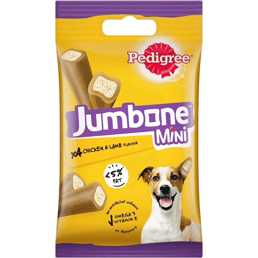 pedigree jumbone mini x4 chicken & lamb flavour 160 gm