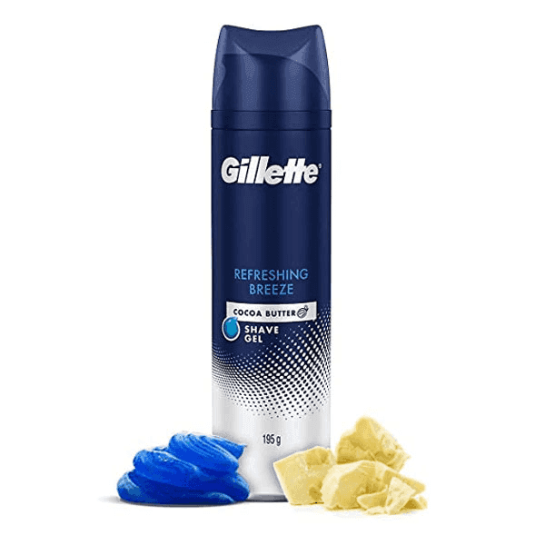 gillette refreshing breeze cocoa butter shave gel 195 gm