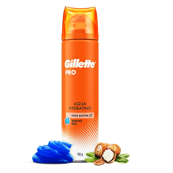 gillette pro aqua hydrating shea butter shave gel 195 gm