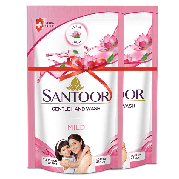 santoor mild gentle hand wash 180 ml (1+1) 