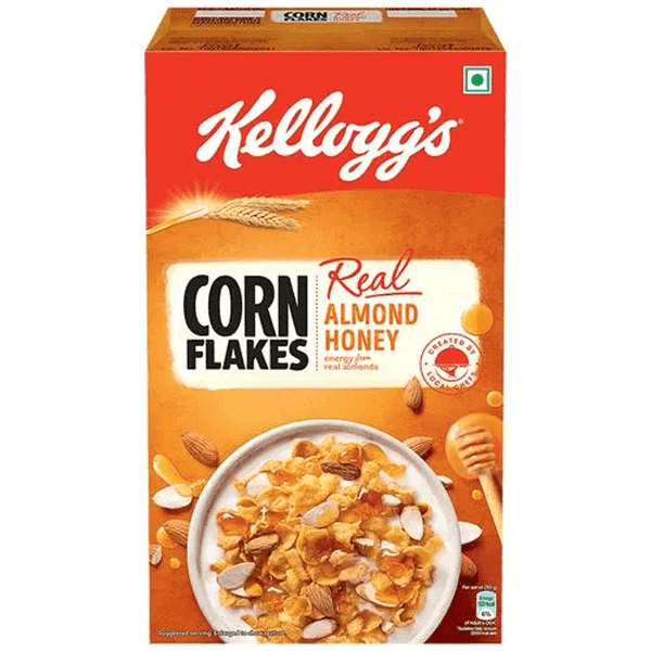 kellogg's real almond honey corn flakes 650 gm (box)