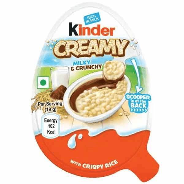 kinder creamy milky & crunchy 19 gm