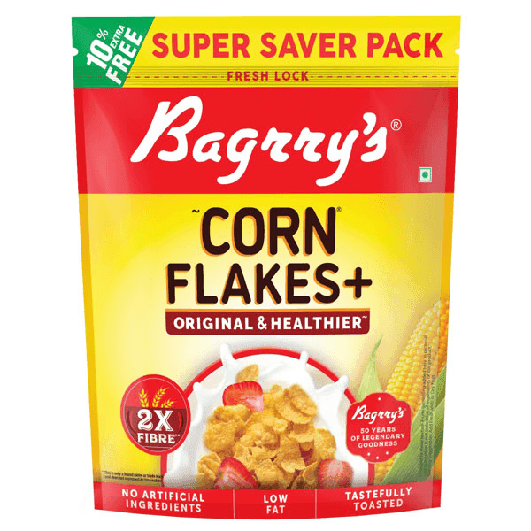 bagrry's original & healthier corn flakes 800 gm (buy 1 get 1 free)