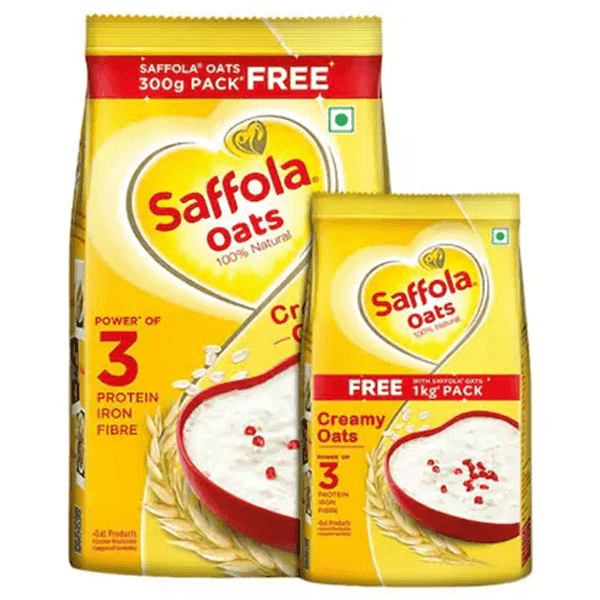 saffola oats 1 kg + 300 gm free