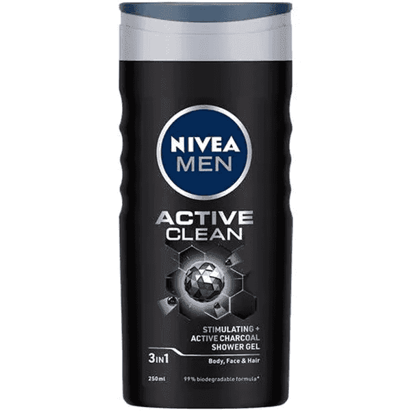 nivea men active clean shower gel 250 ml