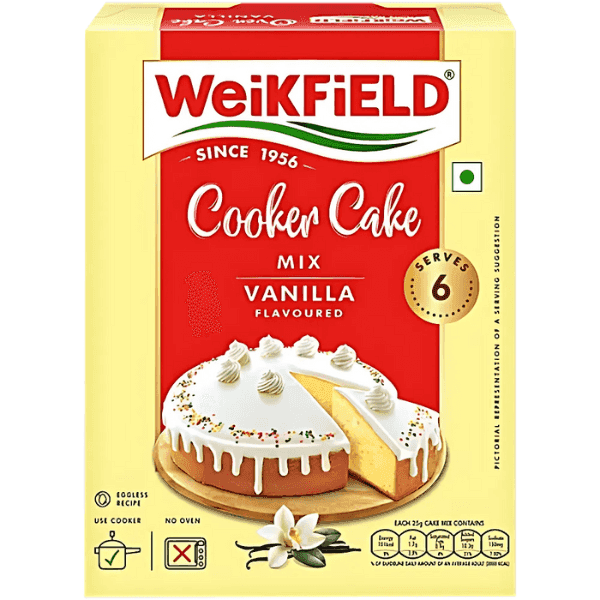 weikfield cooker cake mix vanilla flavoured 150 gm 
