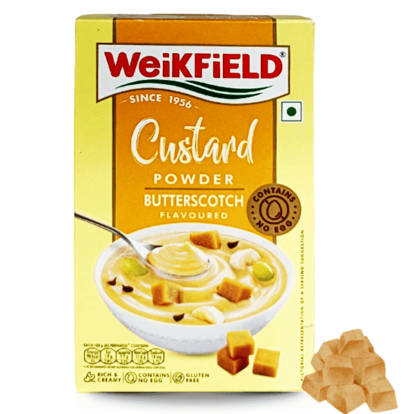 weikfield custard powder butterscotch flavoured 75 gm