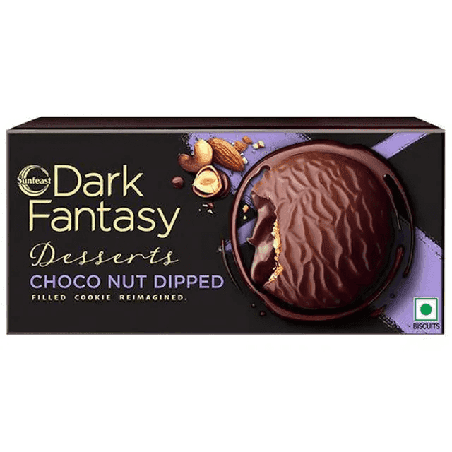 sunfeast dark fantasy desserts choco nut dipped 100 gm