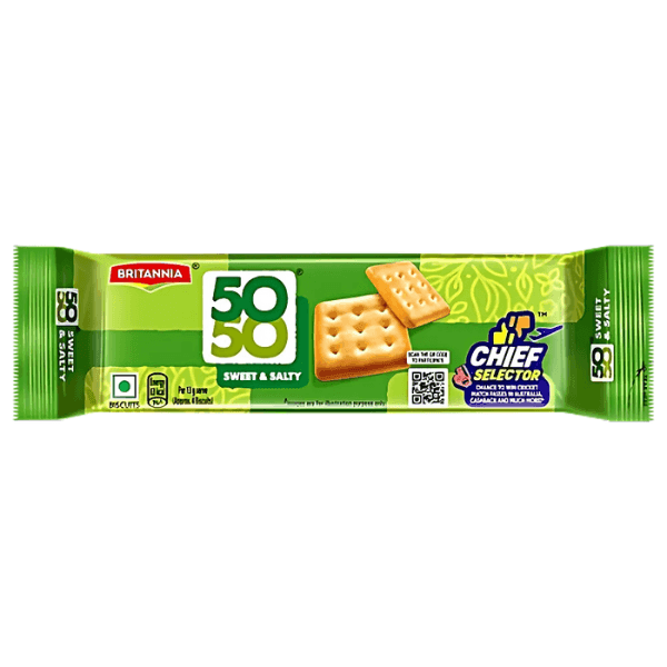 britannia 50-50 classic sweet & salty biscuits 62.8 gm