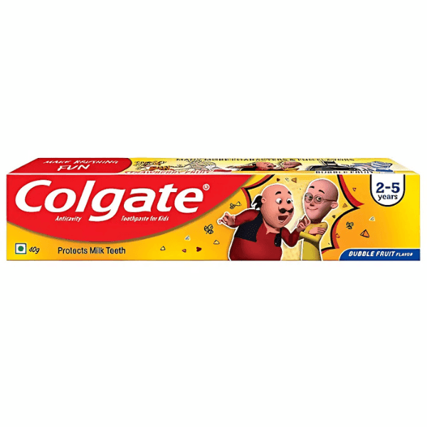 colgate kids 2-5 years bubble fruit tooth paste 40 gm