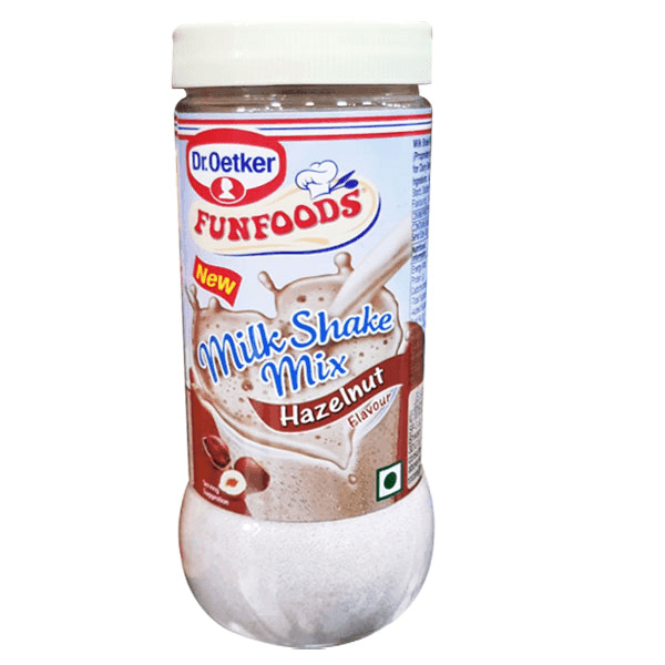 funfoods milkshake mix hazelnut 200 gm
