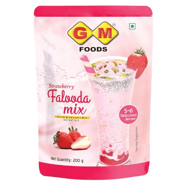gm foods strawberry falooda mix 160 gm (1+1)