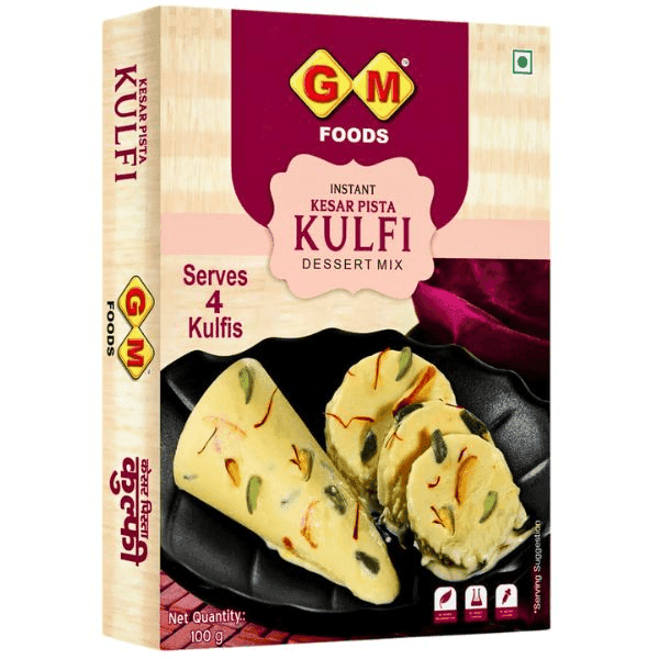 gm foods instant kesar pista kulfi 100 gm