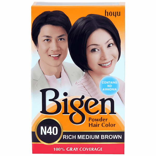 bigen powder hair color n40 rich medium brown 6 gm