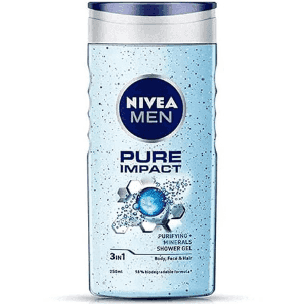 nivea men pure impact shower gel 250 ml