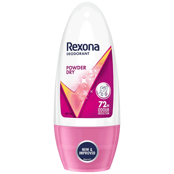 rexona powder dry underarm roll on 50 ml