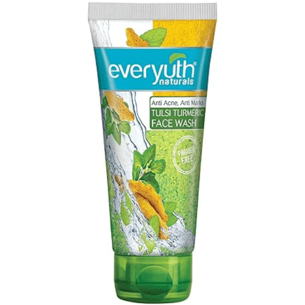 everyuth naturals anti acne, anti marks tulsi turmeric face wash 100 gm