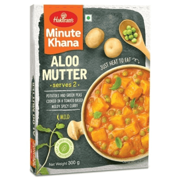 haldiram's minute khana homestyle aloo mutter 300 gm