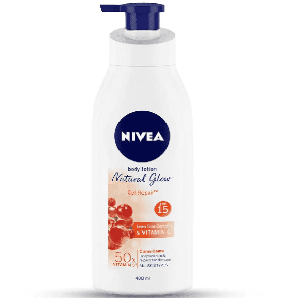nivea natural glow cell repair body lotion (all skin types) 400 ml