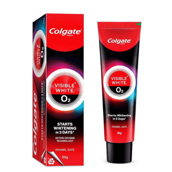 colgate visible white peppermint sparkle tooth paste 50 gm