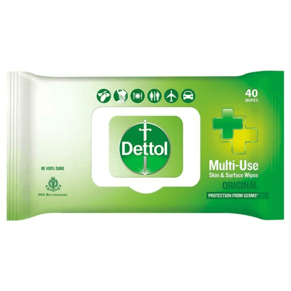 dettol original multi-use skin & surface 40 wipes 
