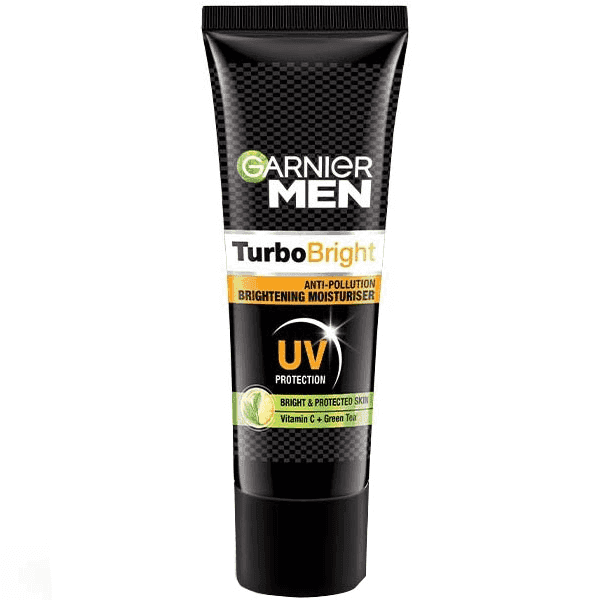 garnier men turbo bright anti-pollution brightening moisturiser cream 20 gm