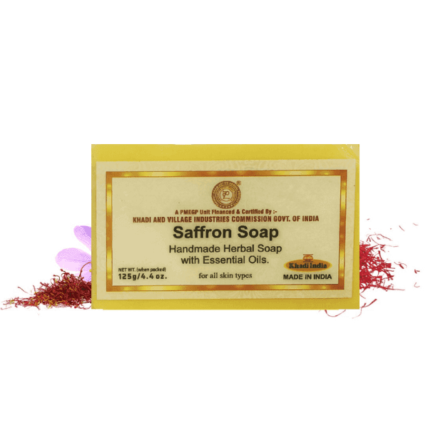 khadi saffron soap 125 gm