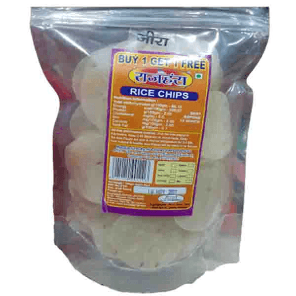 rajhans jeera rice chips (buy 1 get 1 free) 180 gm